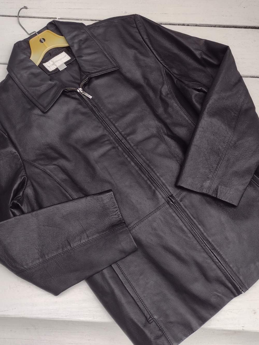 Worthington Womens Leather Jacket X Large